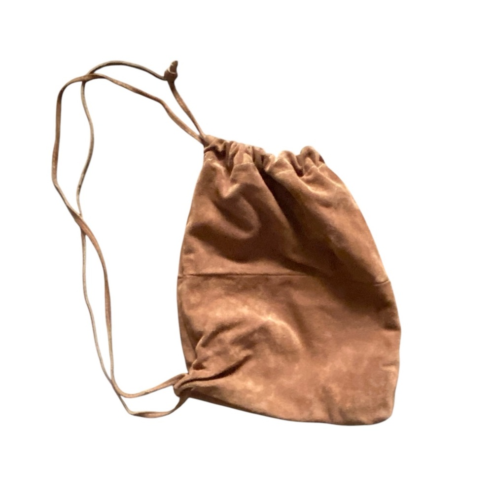 Leather/Suede Drawstring Bag